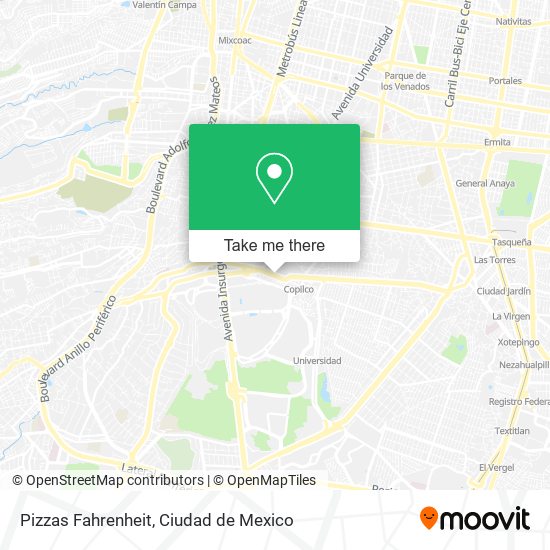 Pizzas Fahrenheit map
