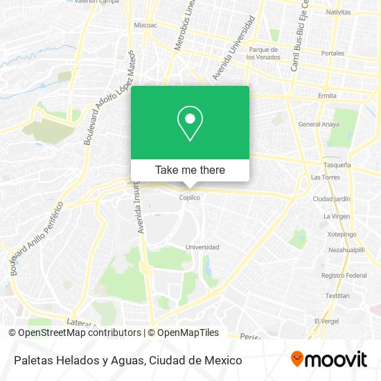 Paletas Helados y Aguas map