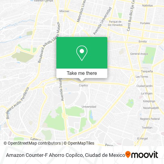 Amazon Counter-F Ahorro Copilco map