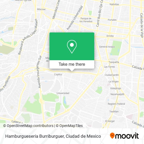 Mapa de Hamburguesería Burriburguer