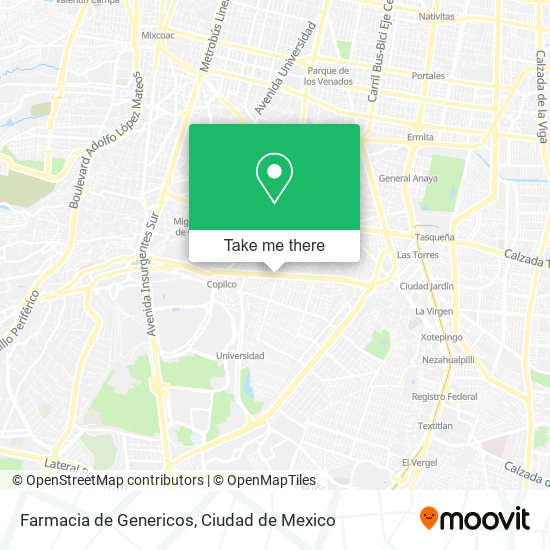 Farmacia de Genericos map