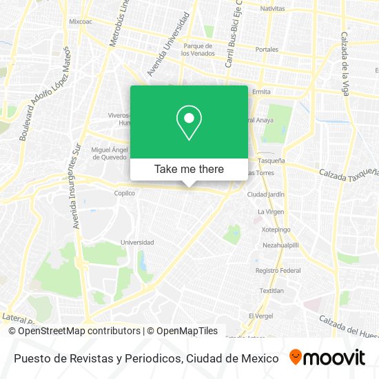 Puesto de Revistas y Periodicos map