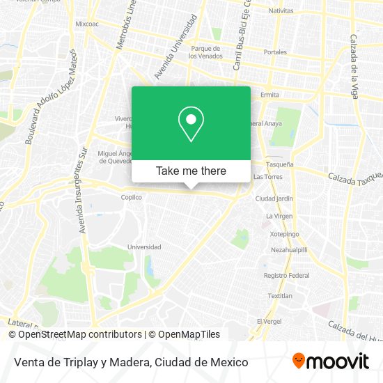 Venta de Triplay y Madera map