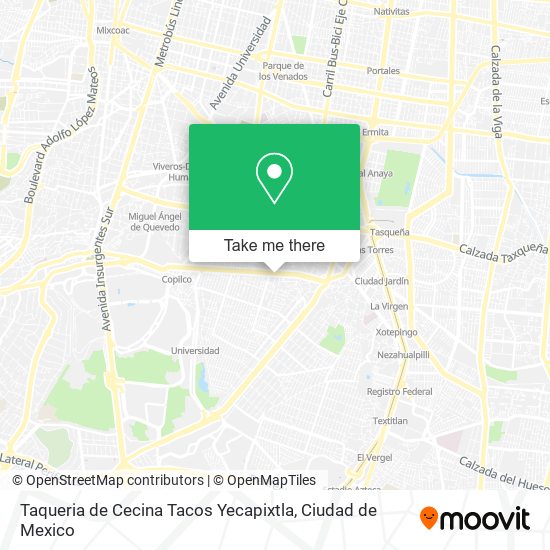 Taqueria de Cecina Tacos Yecapixtla map
