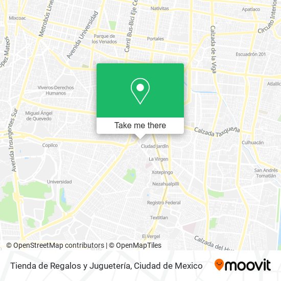 Mapa de Tienda de Regalos y Juguetería