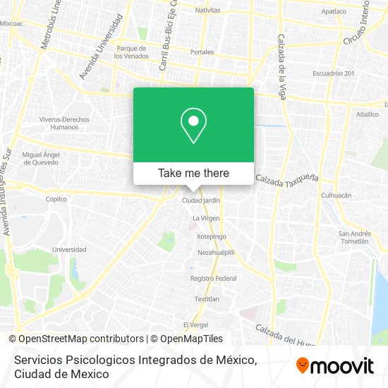Mapa de Servicios Psicologicos Integrados de México