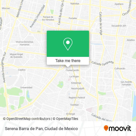 Serena Barra de Pan map