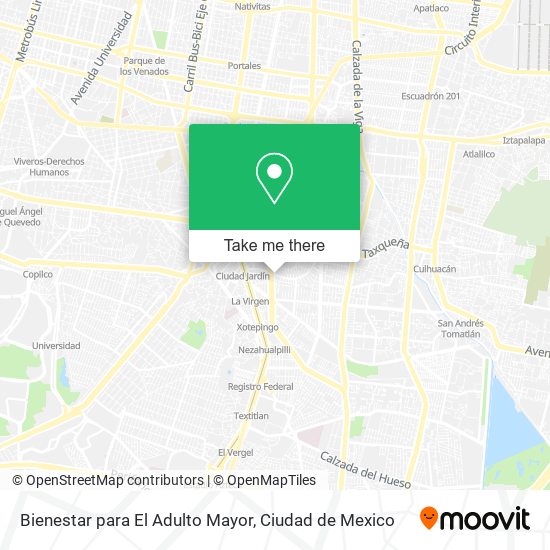 Bienestar para El Adulto Mayor map