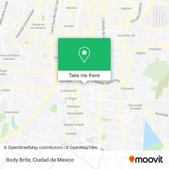 Body Brite map