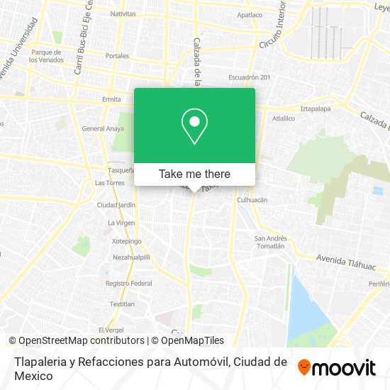 Tlapaleria y Refacciones para Automóvil map