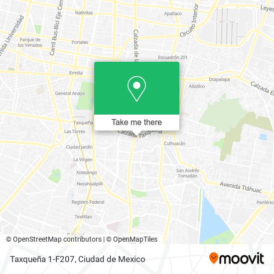 Taxqueña 1-F207 map
