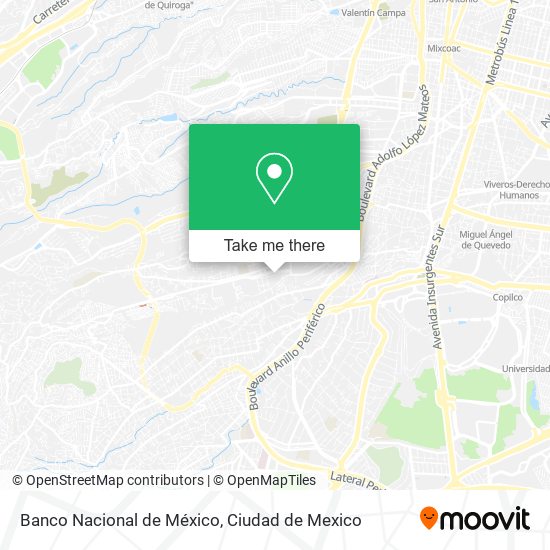 Mapa de Banco Nacional de México