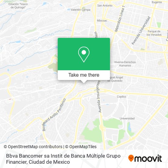 Bbva Bancomer sa Instit de Banca Múltiple Grupo Financier map