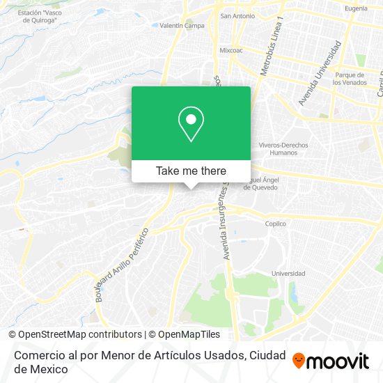 Comercio al por Menor de Artículos Usados map