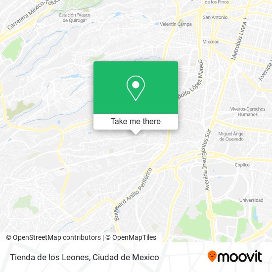 Mapa de Tienda de los Leones