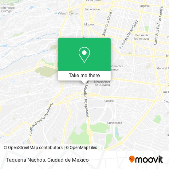 Mapa de Taqueria Nachos