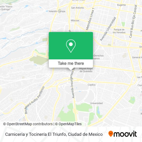 Carniceria y Tocinería El Triunfo map