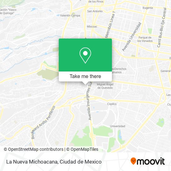 La Nueva Michoacana map