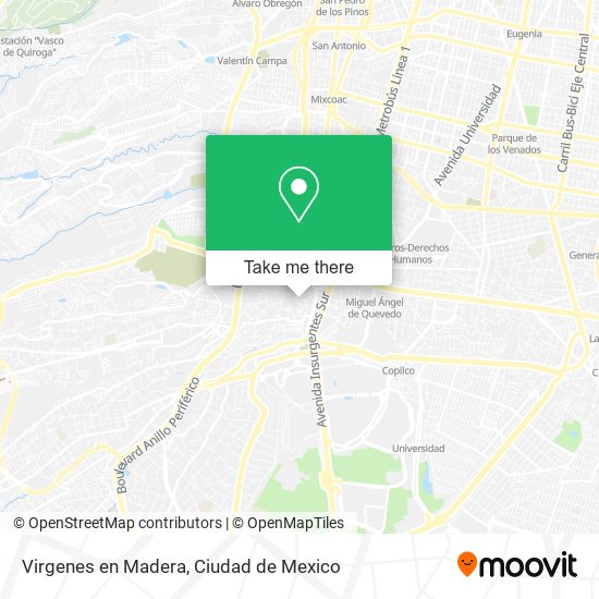 Virgenes en Madera map