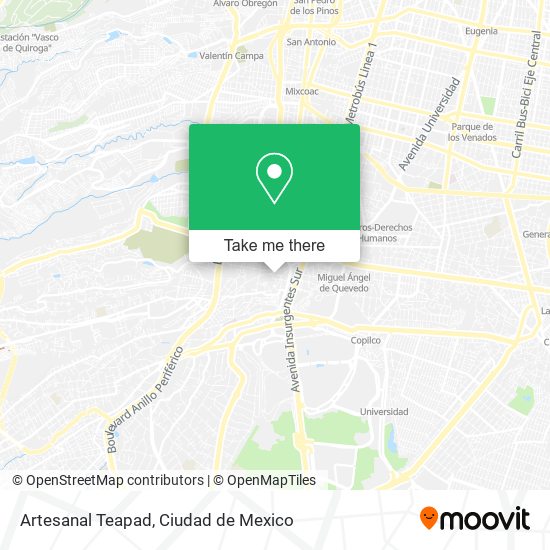 Artesanal Teapad map
