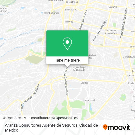 Mapa de Aranza Consultores Agente de Seguros