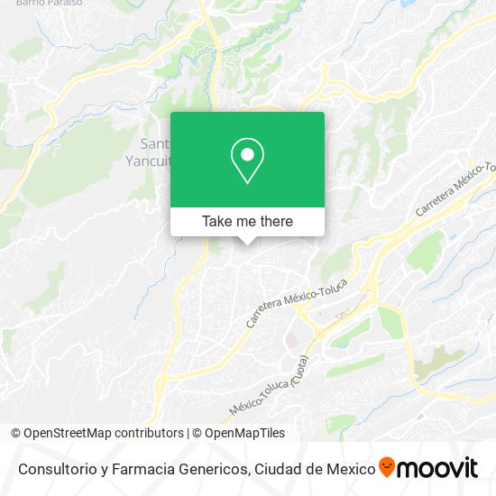 Mapa de Consultorio y Farmacia Genericos