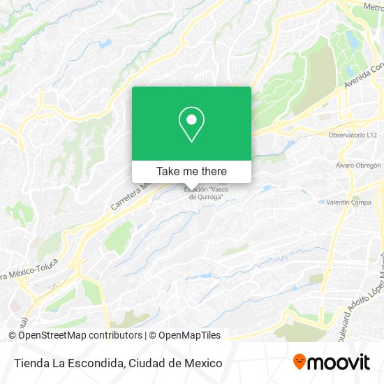 Mapa de Tienda La Escondida