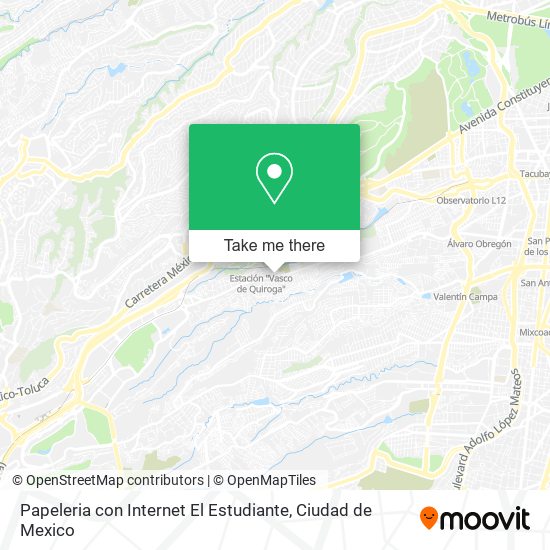 Mapa de Papeleria con Internet El Estudiante