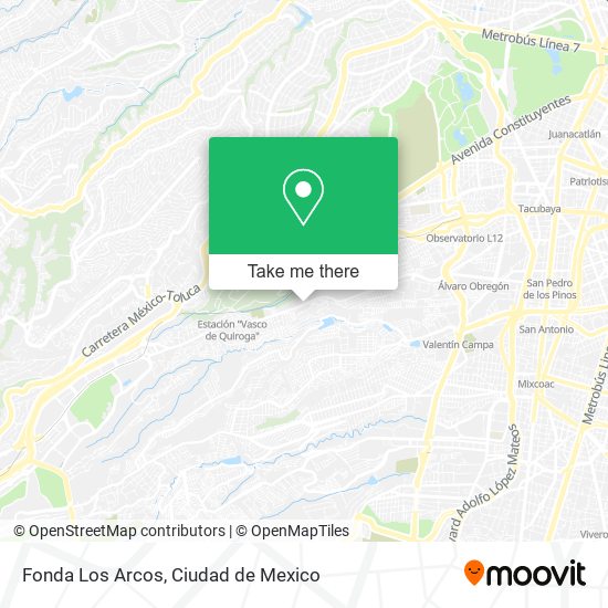 Fonda Los Arcos map