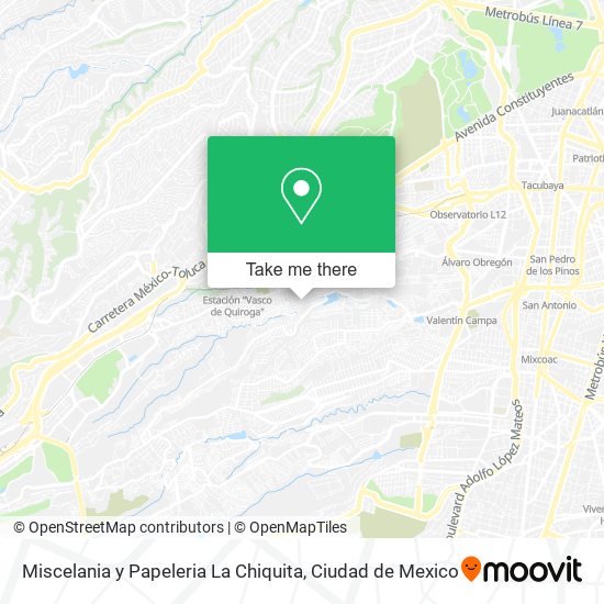 Miscelania y Papeleria La Chiquita map