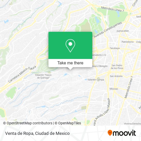 Venta de Ropa map