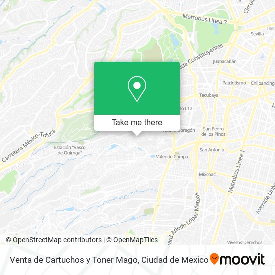 Mapa de Venta de Cartuchos y Toner Mago