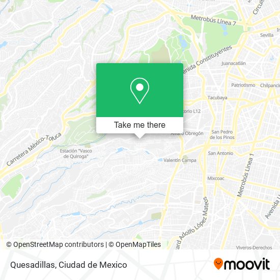 Quesadillas map