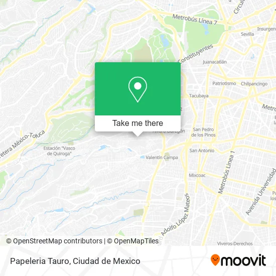 Papeleria Tauro map