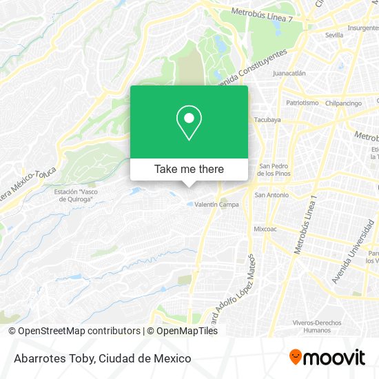 Abarrotes Toby map