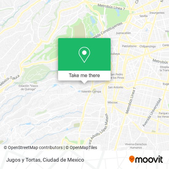 Mapa de Jugos y Tortas