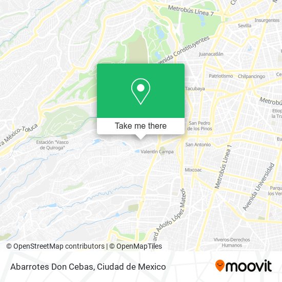 Mapa de Abarrotes Don Cebas