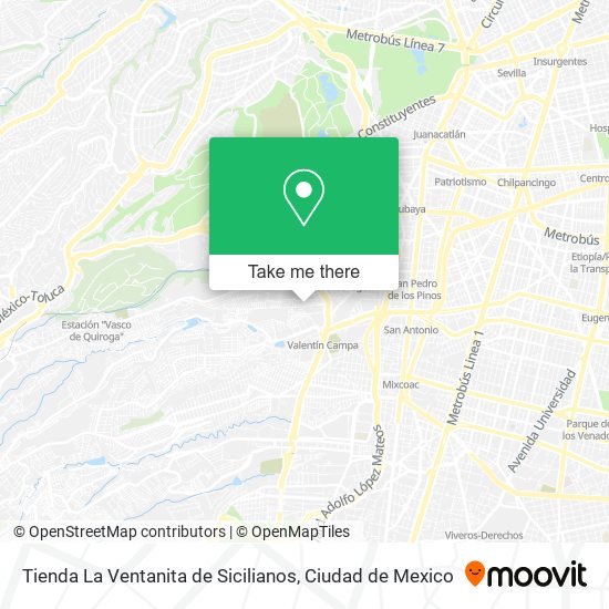 Tienda La Ventanita de Sicilianos map