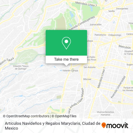 Artículos Navideños y Regalos Maryclaris map