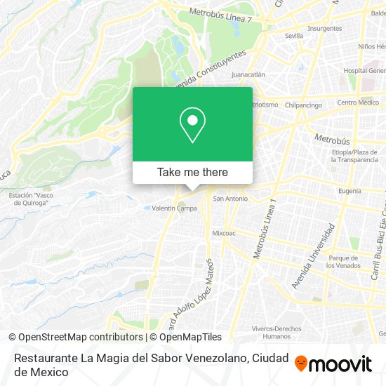 Mapa de Restaurante La Magia del Sabor Venezolano