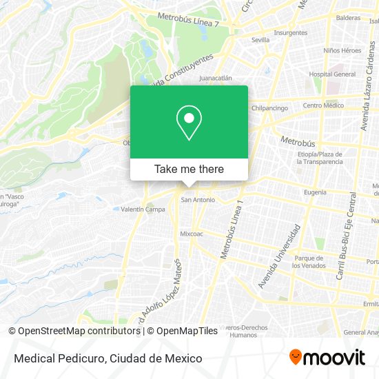 Medical Pedicuro map