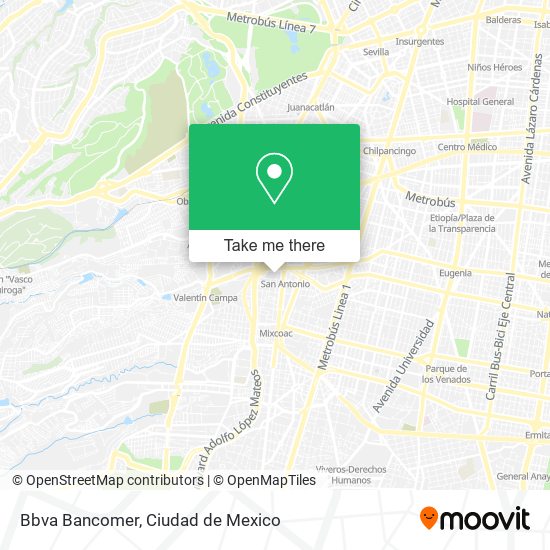 Bbva Bancomer map