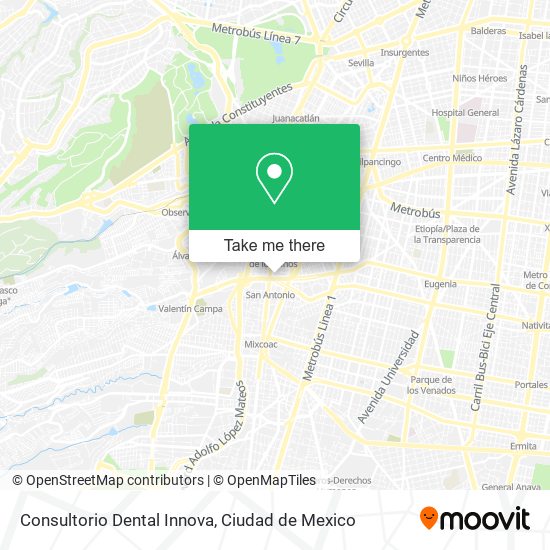 Mapa de Consultorio Dental Innova