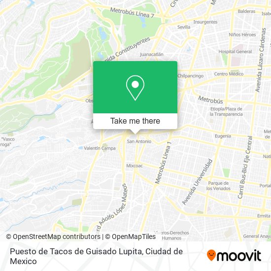 Mapa de Puesto de Tacos de Guisado Lupita