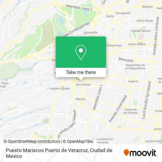 Puesto Mariscos Puerto de Veracruz map