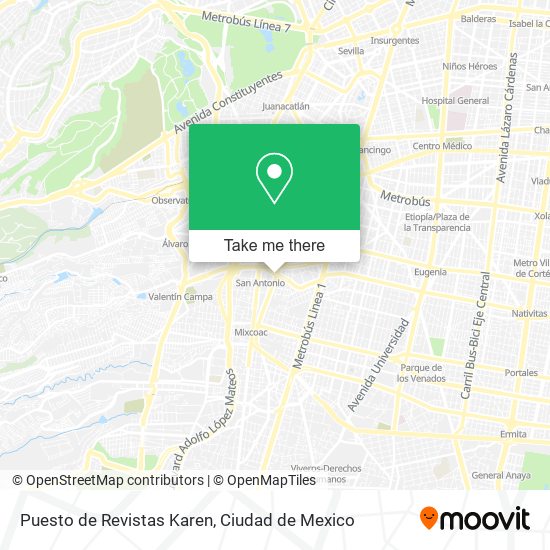 Puesto de Revistas Karen map