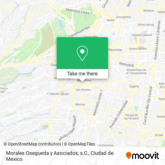 Mapa de Morales Osegueda y Asociados, s.C.