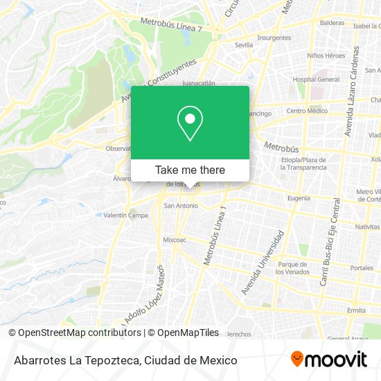 Mapa de Abarrotes La Tepozteca