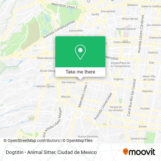 Mapa de Dogtitin - Animal Sitter