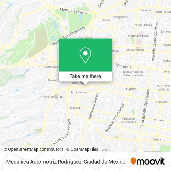Mecánica Automotriz Rodriguez map